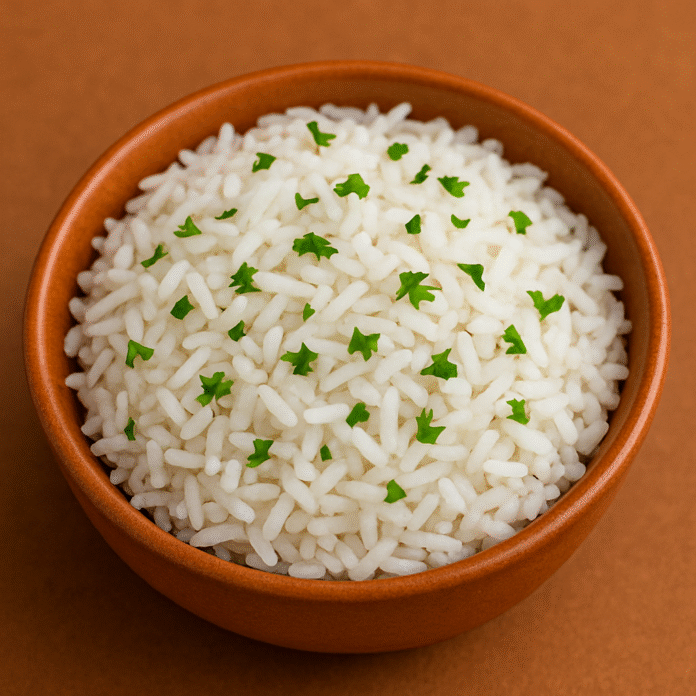 Gluten free food serve with rice
